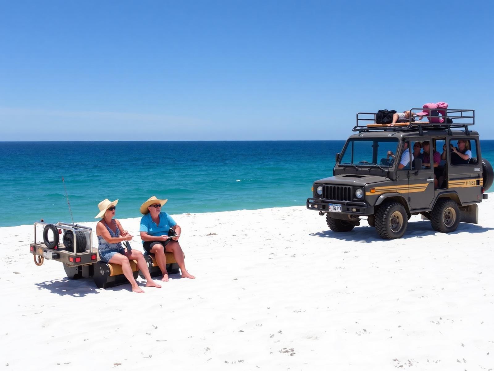 Relaxing on the sand